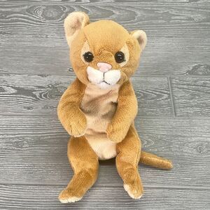 Vintage E&J Classic Baby Lion Cub Beanbag Plush Stuffed Animal Puma Cougar Cat